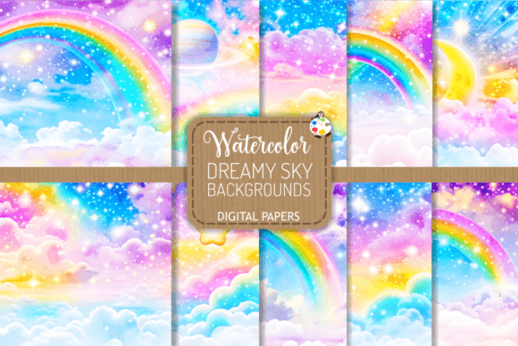 Bring Ethereal Beauty to Your Projects with Dreamy Sky Backgrounds Set 4