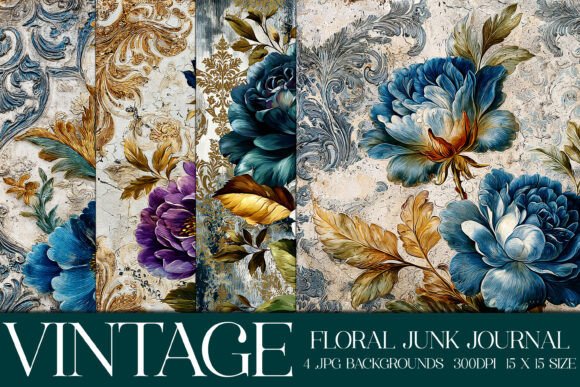 Elegant Floral Backgrounds, S21: A Vintage Collection for Modern Creators