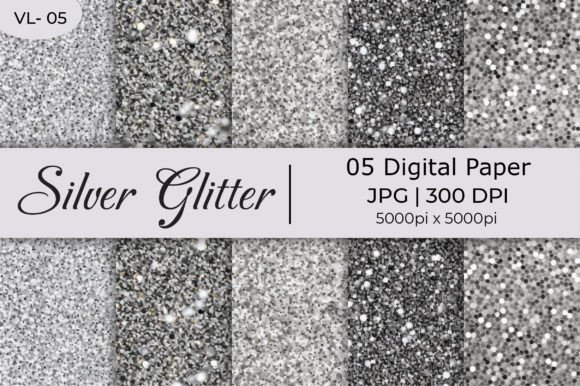 Elevate Your Vision with Silver Shiny Glitter Paper Backgrounds