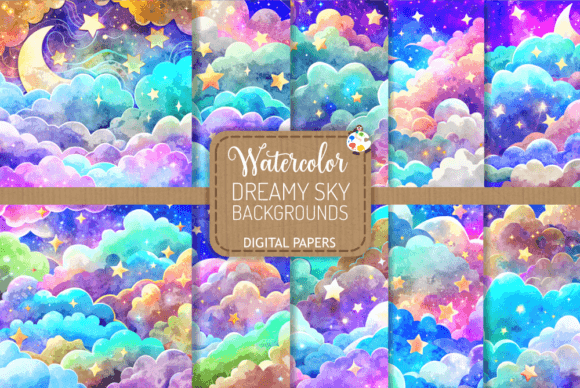 Exploring the Ethereal Beauty of Dreamy Sky Backgrounds Set 3