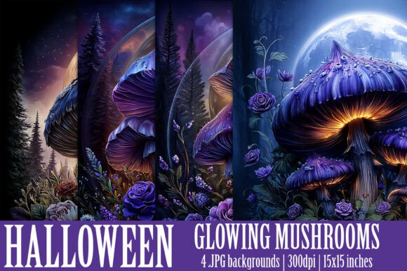 Fantasy Glowing Mushroom Backgrounds: A Designer's Secret