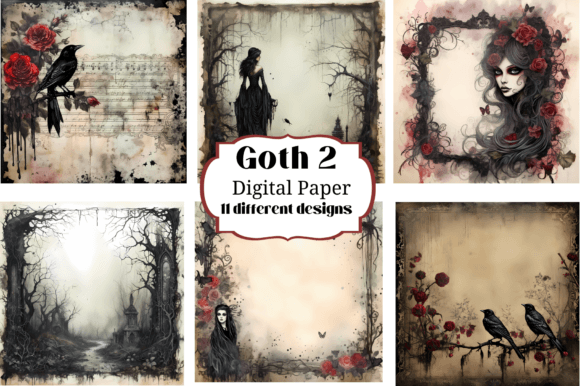 Gothic Digital Paper Backgrounds: Elevate Your Dark Aesthetic