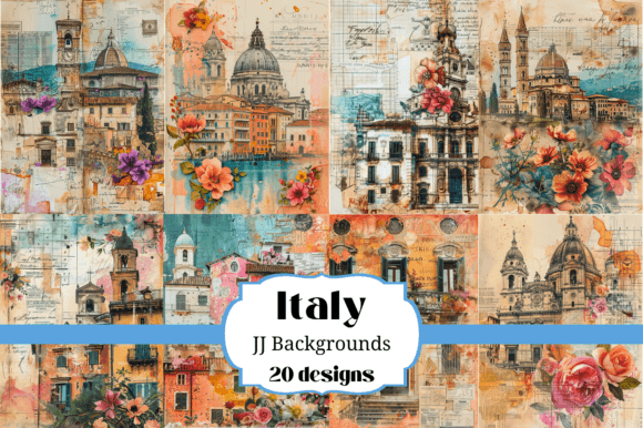 Italy Junk Journal Backgrounds: Your Digital Passport to Tuscan Charm