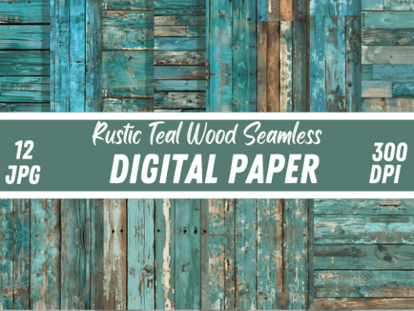 Rustic Teal Wood Antique Backgrounds: A Digital Designer's Toolkit
