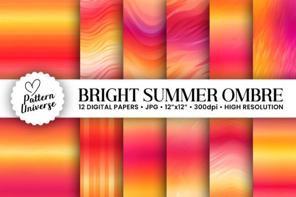Summer Gradient Ombre Backgrounds for Modern Creators