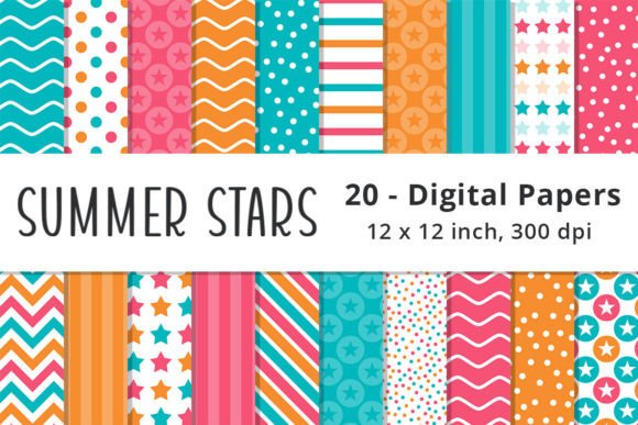 Summer Stars Digital Paper Backgrounds: Your New Go-To for Vibrant Projects