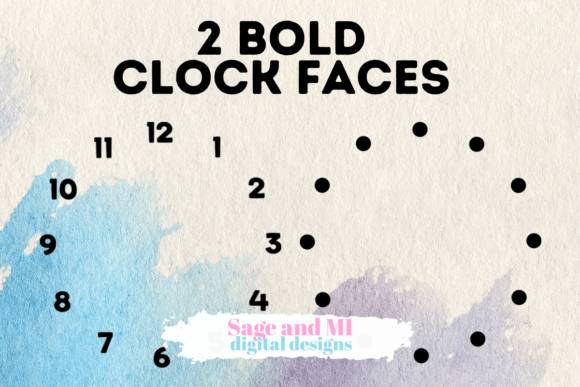 Timeless Design Elements: 2 Clock Faces on Transparent Backgrounds